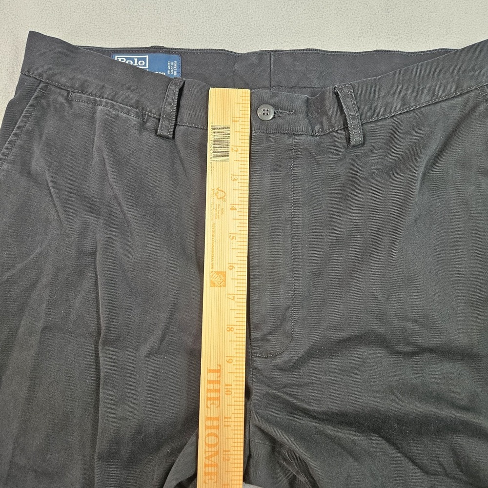Vintage Polo Ralph Lauren Chino Pants Mens 35x32 Fits (34x31) Black Classic Prep - Picture 11 of 14